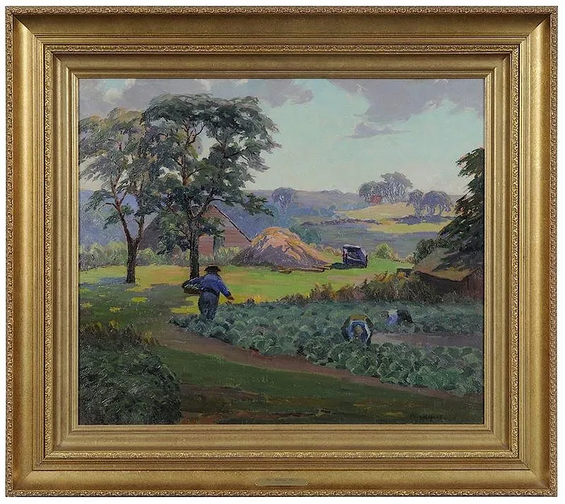 Alice Hardwick, The Cabbage Patch, oil on canvas