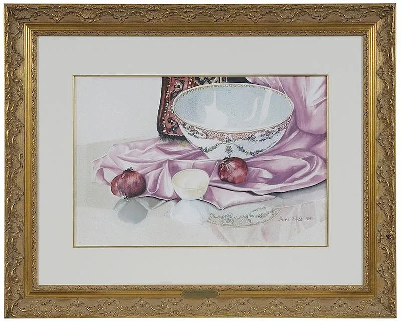 Irene Dodd, Persian Reflections in Orchid, watercolor on paper