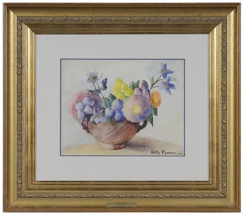 Kitty Parsons, Flower Study, watercolor on paper