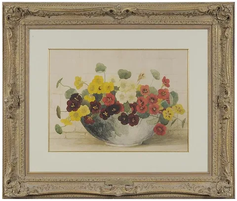 Ellen Robbins, Nasturtiums, 1888, watercolor on paper