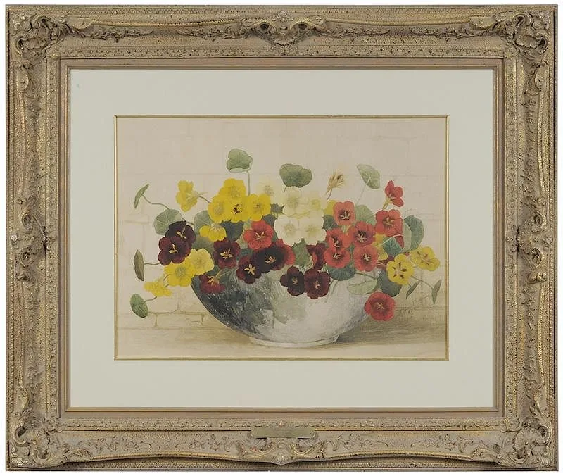 Ellen Robbins, Nasturtiums, 1888, watercolor on paper