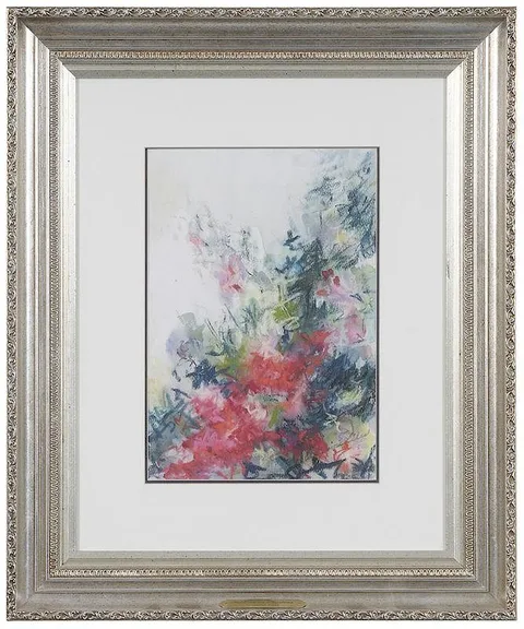Catherine Burnes Liles, Wild Flowers, Cortona, mixed media on paper
