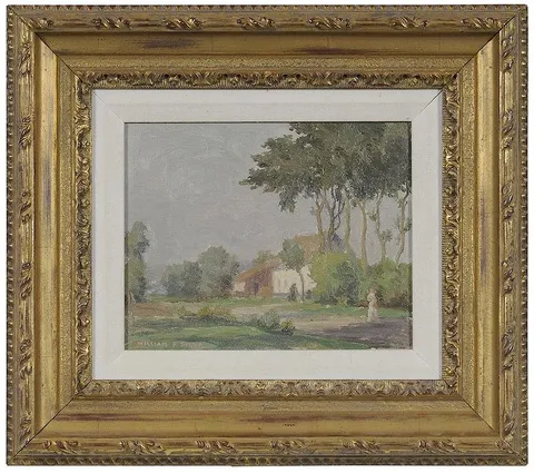William P Silva, Southern Pines in a Georgia Landscape, oil on board