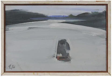 Untitled by Fermín Aguayo, 1966, oil on canvas, sold Mar 2018