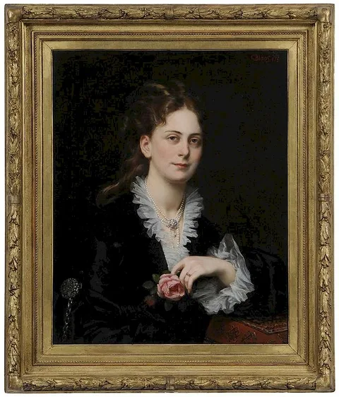 Antonie Freifrau von Doblhoff (1847-1899) by Karl von Blaas, oil on canvas, sold Mar 2018