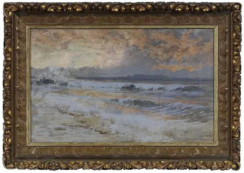 Frederic Arthur Bridgeman, Sunset-Friendly Souvenir, 1895, oil on canvas