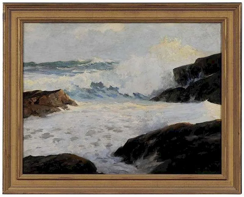 The Breakers by Robert William Wood, oil on canvas, sold Jan 2018