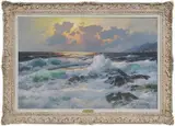 Alexander Dzigurski, California Coast with Stormy Sky