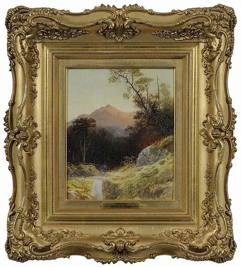 Charles H. Chapin, Adirondacks, oil on board