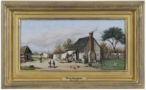 William Aiken Walker, Cabin on Wash Day, oil on board