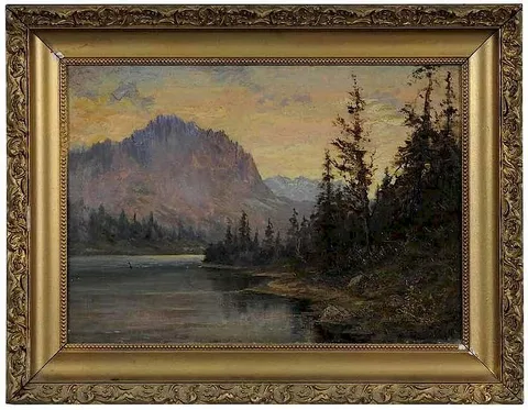 Mountain landscape by William Louis Sonntag, oil on canvas, sold Jan 2018