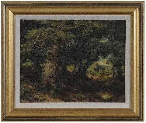 Robert Melvin Decker, Forest Interior, oil on canvas