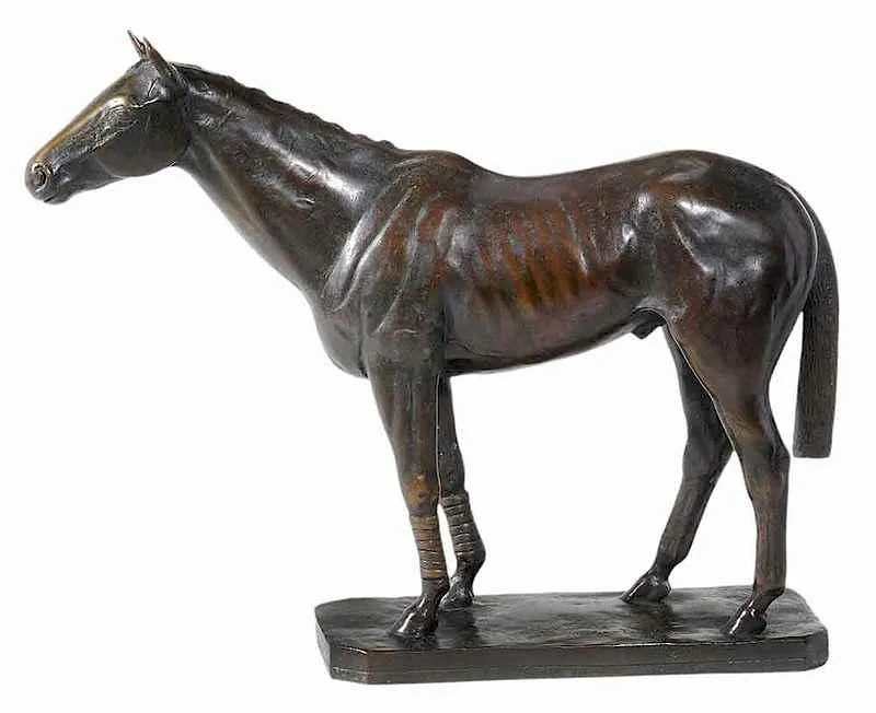 Richardson White, Portrait of a Thoroughbred, 1928, bronze