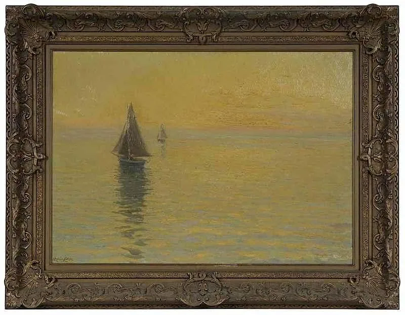 Marie Lokke Mathiesen, Sunset Sail, oil on canvas