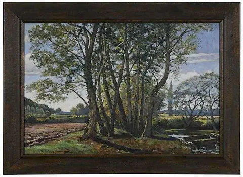 William McCullough, Stream Near Lussan, oil on canvas
