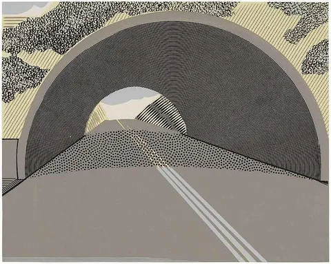 Tunnel by Maud Gatewood, serigraph, sold Jan 2018