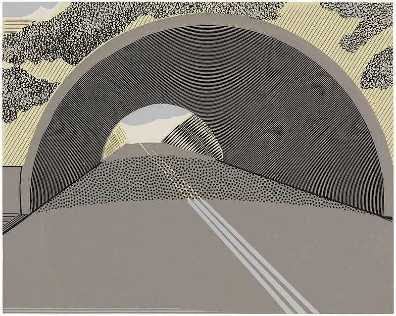 Tunnel by Maud Gatewood, serigraph, sold Jan 2018