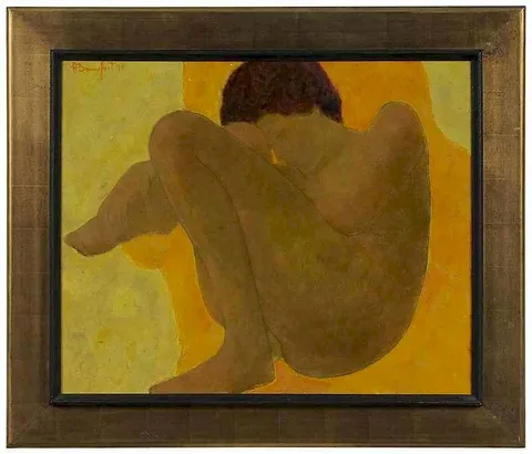 Alain Bonnefoit, Nude, 1975, oil on canvas