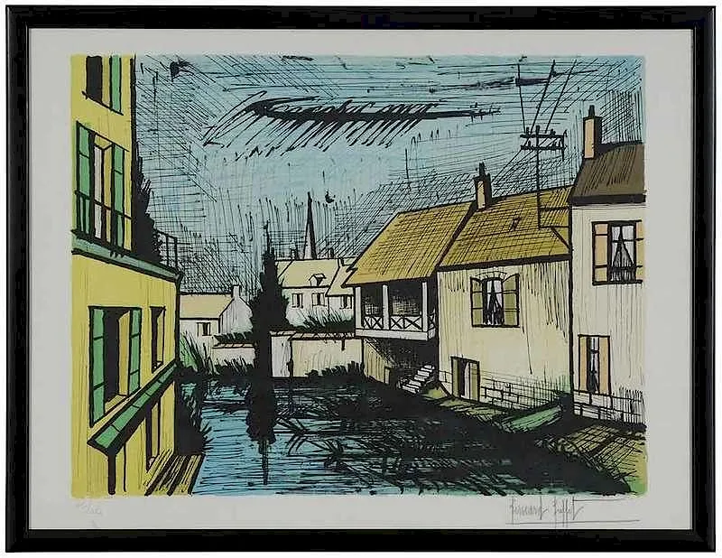 Bernard Buffet, Arpajon, lithograph on paper
