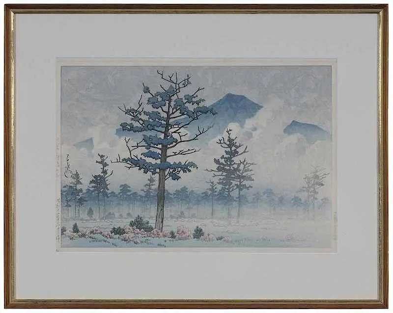 Senjo Plain, Nikko by Kawase Hasui, woodblock on paper, sold Jan 2018