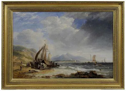 James Wilson Carmichael, Safely Ashore, 1847, oil on canvas