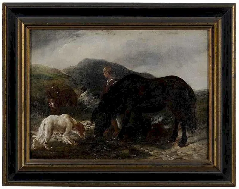 A Highland Burn by George William Horler, 1879, oil on canvas, sold Jan 2018