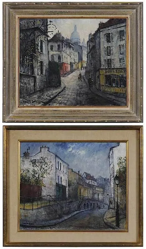 Two Parisian Street Views, one of Montmartre, both signed lower left "Louis Dali by Louis Dali, oil on canvas, sold Nov 2017
