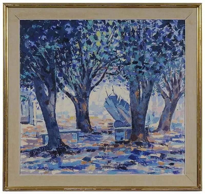 Landscape with wagon by Francisco Jose Narvaez, oil on canvas, offered Nov 2017