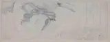 Stanley Spencer, Sketch for a Mural, Chapel Study, stamp verso "Stanley Spencer Studio Sale" and inscribed "284