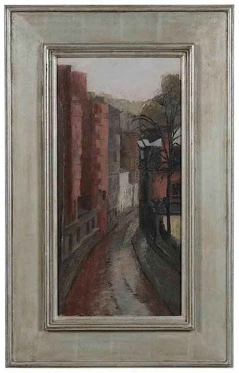 Paris Street Scene by Hilda Carline, 1946, oil on canvas, sold Nov 2017