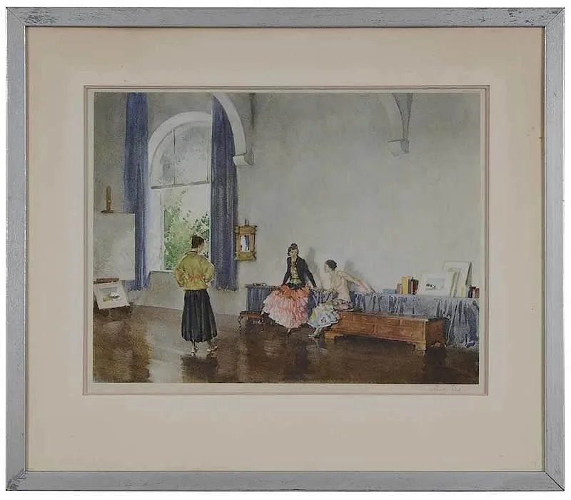 William Russell Flint, In the Artist's Studio, lithograph