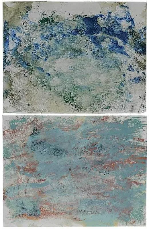 Two abstract compositions, both stamped verso with estate stamp by Dora Maar, gouache on paper, sold Nov 2017