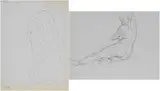 Dora Maar, Two figural drawings: Nude