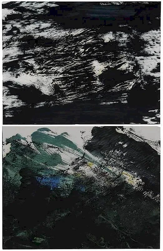 Two abstract compositions, both stamped verso with estate stamp by Dora Maar, gouache on paper, offered Nov 2017