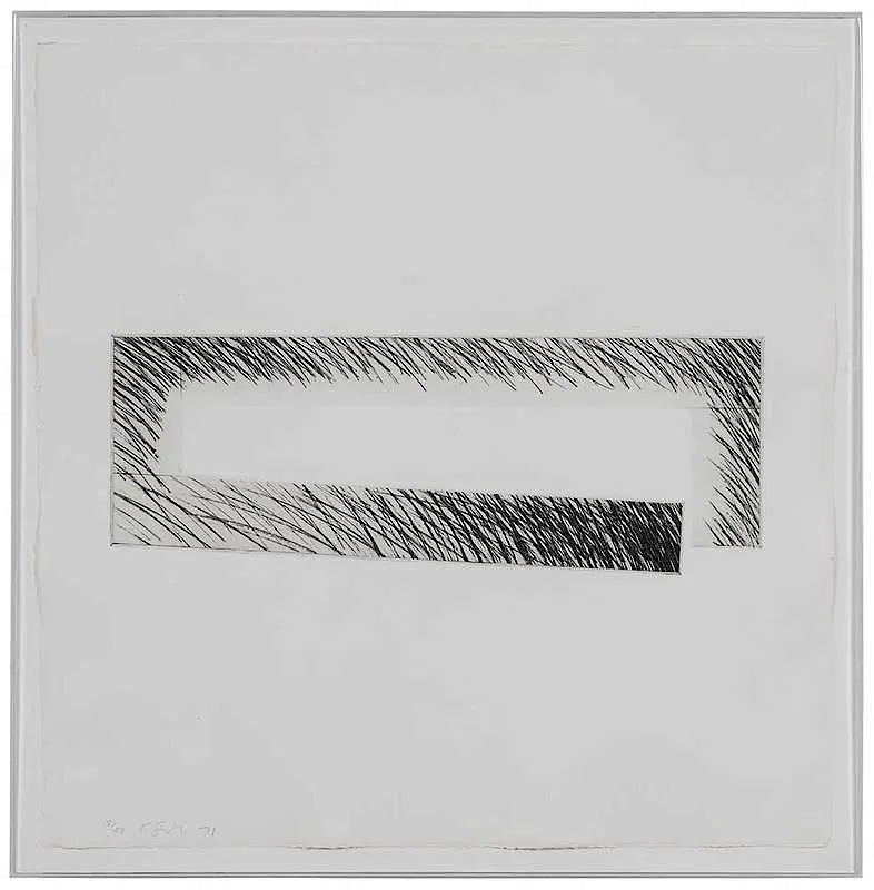 Proscenium III by Richard Smith, 1971, etching on paper, sold Nov 2017