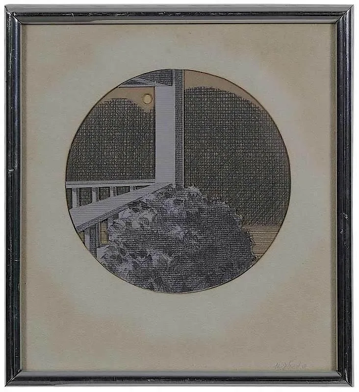 Maud Gatewood, Full Moon Porch, mixed media