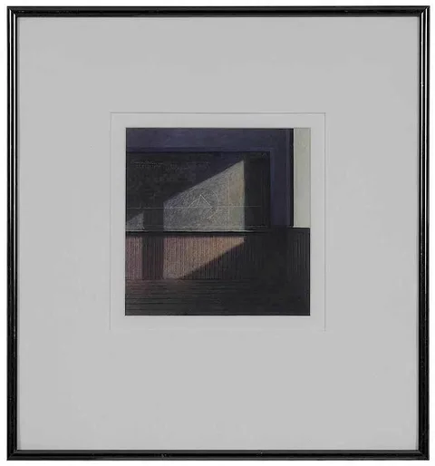 Charles Gatewood, On your first move you will go to the third square, egg tempera on paper