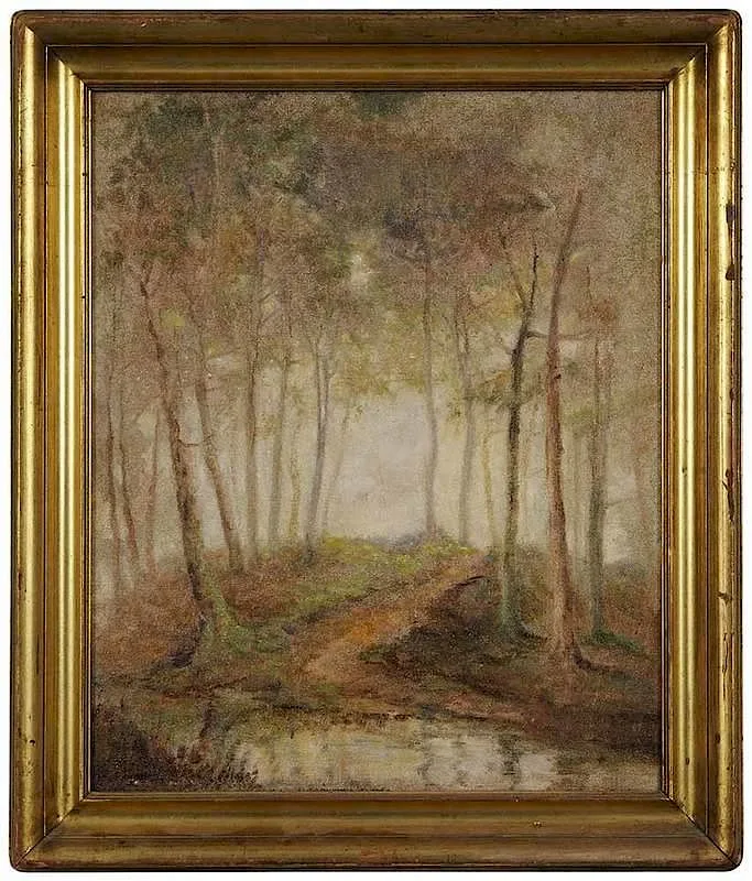 George Castleden, Autumn Lingered Here, oil on canvas
