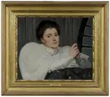 J. Alden Weir, Lady Beside a Fan Window