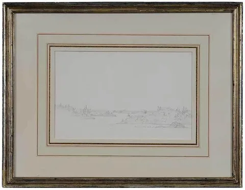 Martin Johnson Heade, Thousand Islands, Lake Front, c. 1860-62, pencil on paper