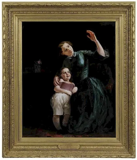 Lilly Martin Spencer, See How the Sun Shines, oil on canvas