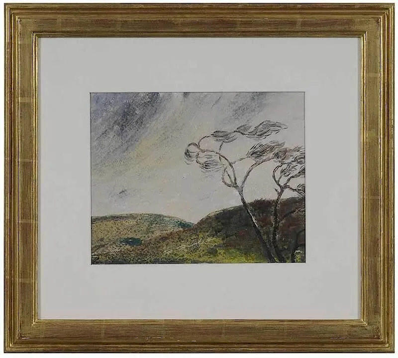Frank Penfold, Tree in the Wind, watercolor and gouache on paper