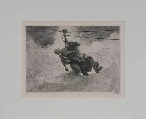 Winslow Homer, The Life Line, 1884, etching on imitation Japan paper