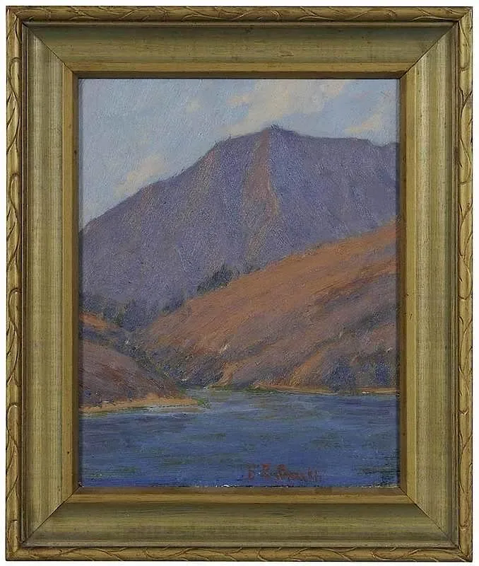 Ernest Browning Smith, California Landscape, oil on board