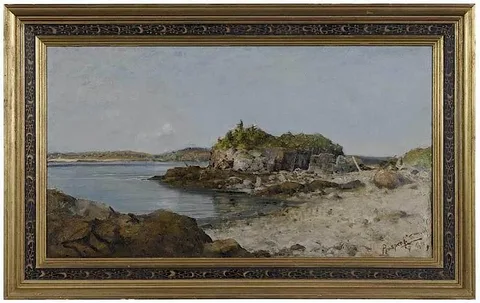 Prosper Louis Senat, Maine Coast, 1890, oil on canvas