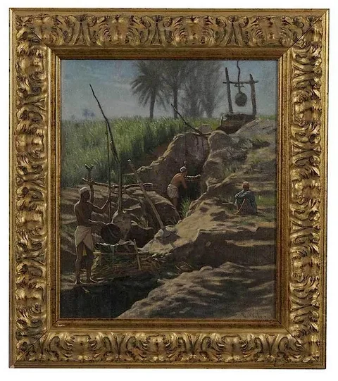 Ernest Wadsworth Longfellow, Egyptians at a Well, oil on canvas