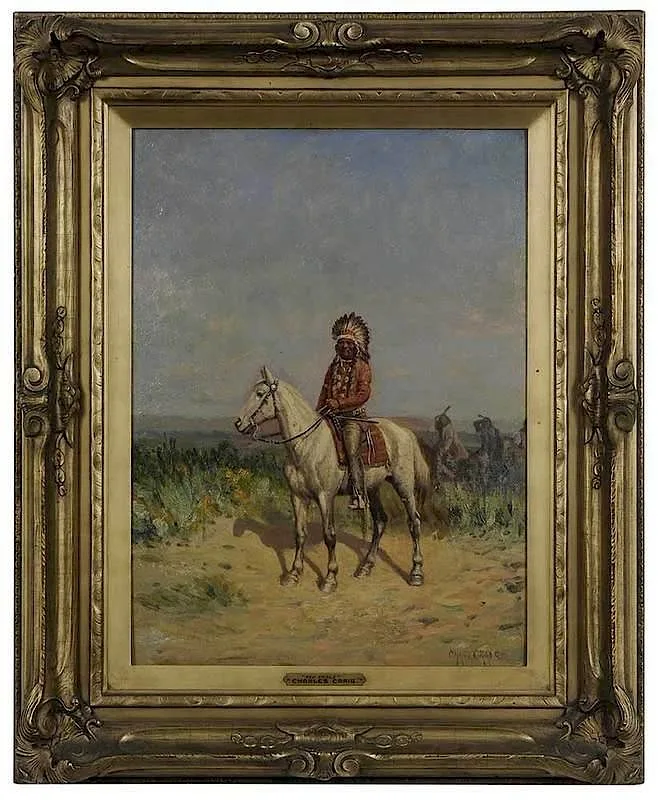 Charles Craig, Red Eagle, oil on canvas board