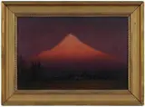 James Everett Stuart, Sunset Glow, Mt. Hood from the Meadows of the Columbia River, Oregon