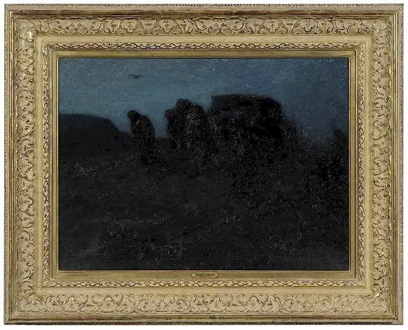 Evening Caravan by John F. Carlson, circa 1908, oil on canvas, sold Nov 2017