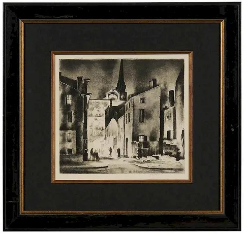 Earl Horter, Street, aquatint